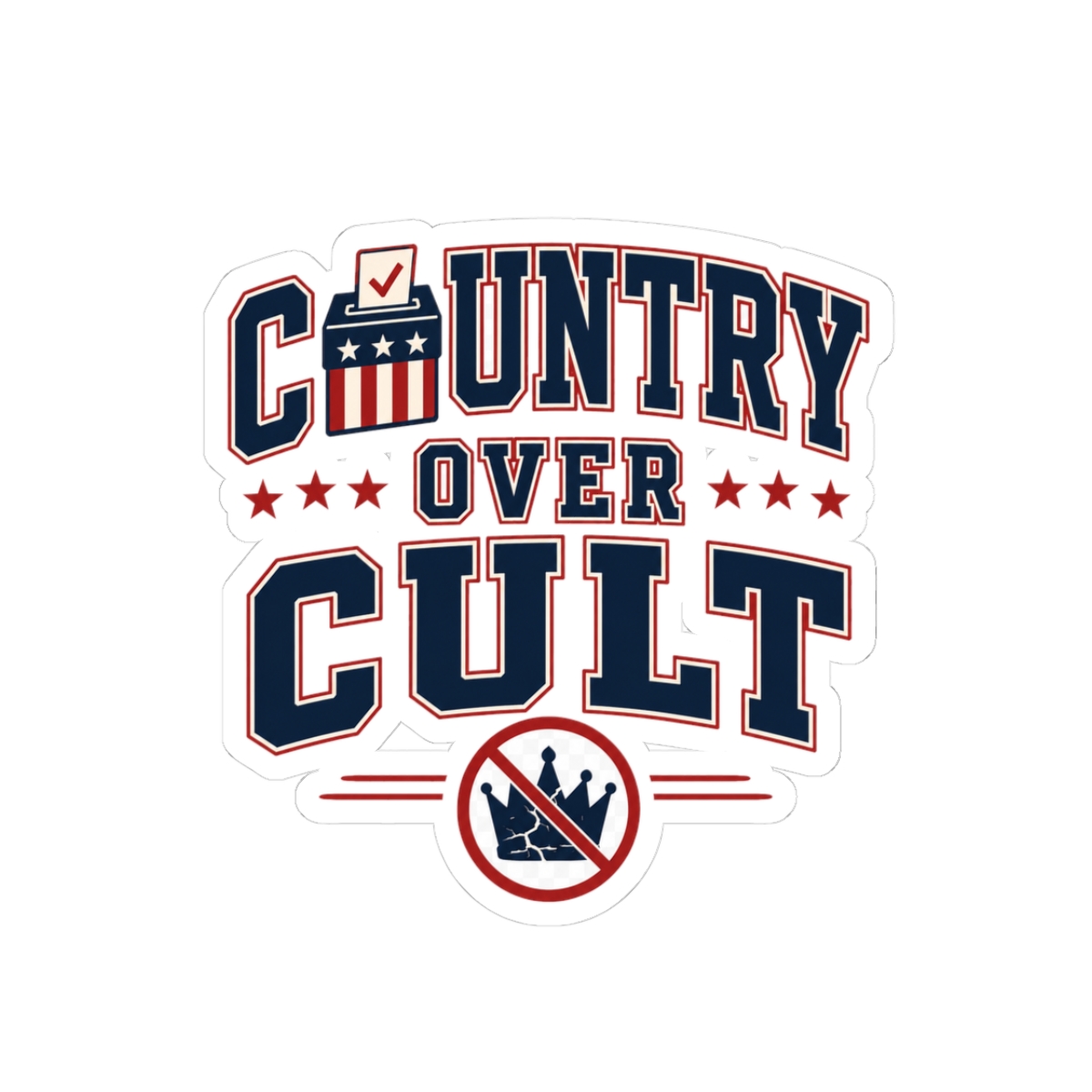 Country Over Cult Sticker — Sticker